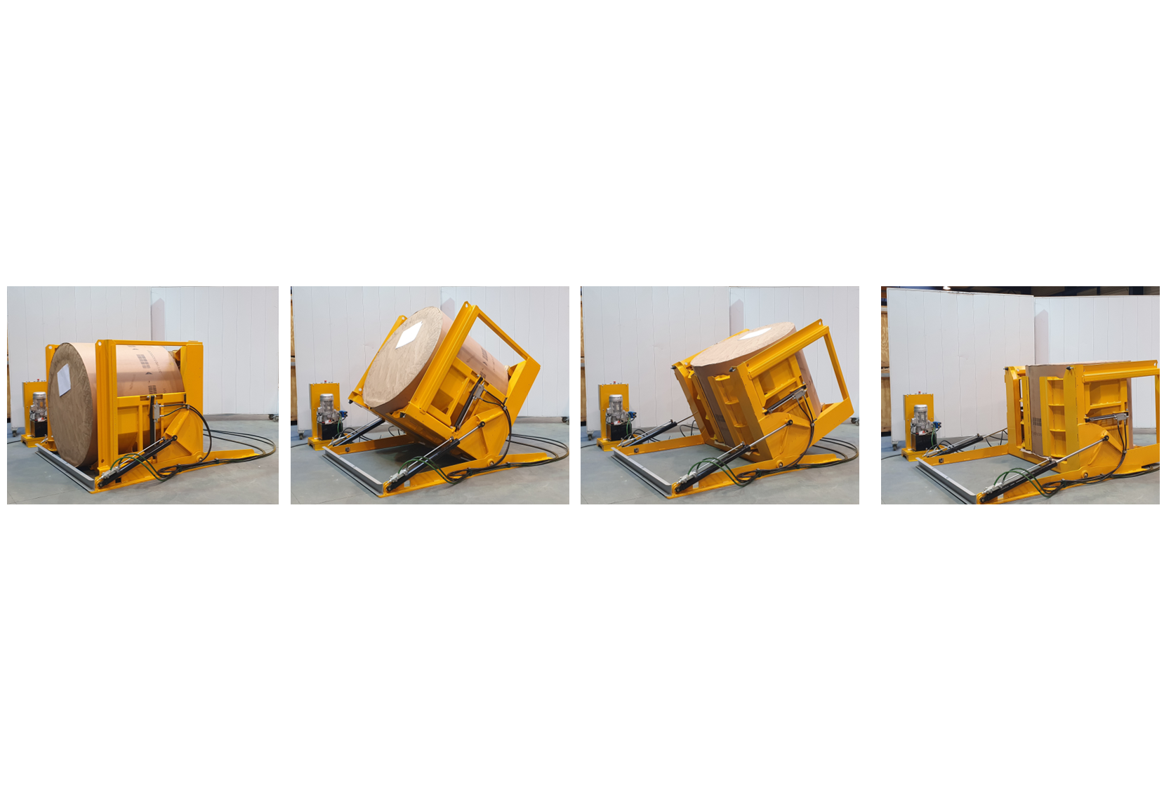 Basculement de la bobine sur la palette